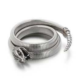 Pulsera De Titanio Con Apertura Múltiple Tipo Serpiente Para Hombre
