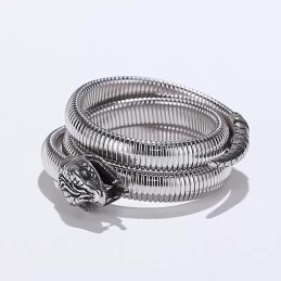 Pulsera De Titanio Con Apertura Múltiple Tipo Serpiente Para Hombre