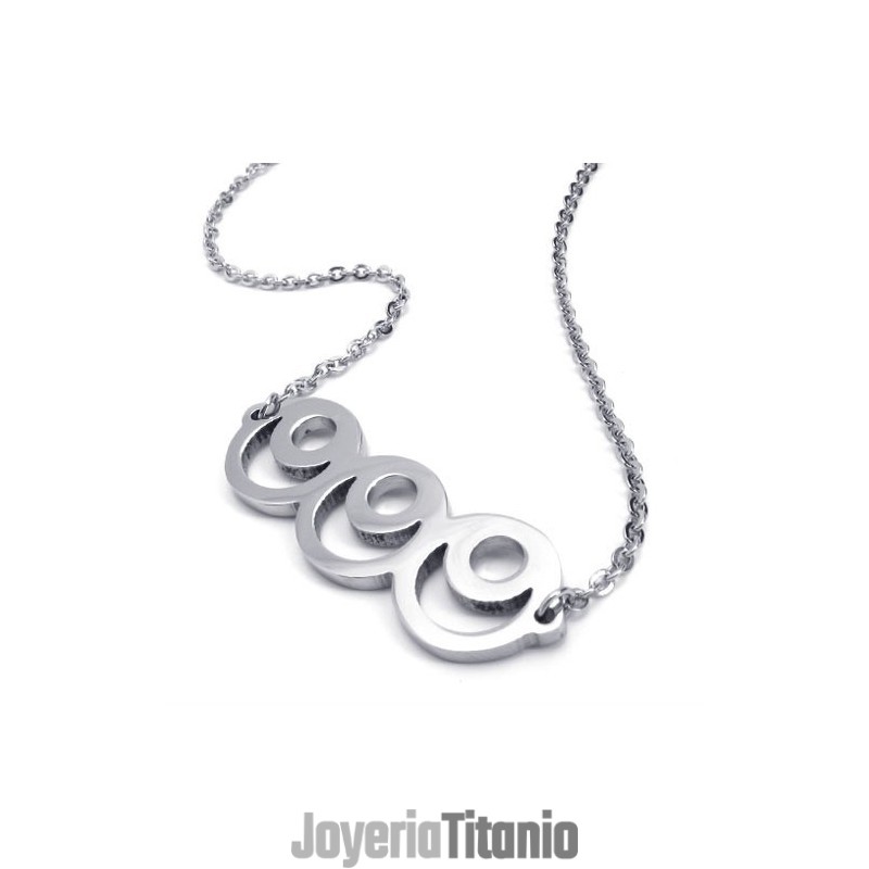 Collar De Moda De Titanio Y Plata De 15,7 Pulgadas Collar De Moda De Titanio Y Plata De 15,7 Pulgadas