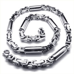 Collar Cilíndrico De Titanio Y Plata De 21,9 Pulgadas