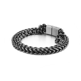 Pulsera De Titanio De Doble Capa Para Hombre
