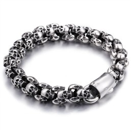 Pulsera De Calavera De Titanio De Moda Para Hombre
