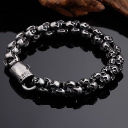Pulsera De Calavera De Titanio De Moda Para Hombre