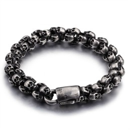 Pulsera De Calavera De Titanio De Moda Para Hombre