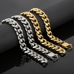 Pulsera De Titanio Con Cadena Cubana Para Hombre