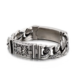 Pulsera De Calavera De Titanio Moderna Y Elegante Para Hombre.