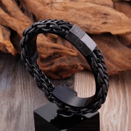 Pulsera De Titanio De Doble Capa Para Hombre