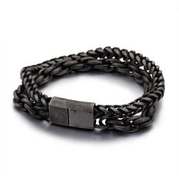 Pulsera De Titanio De Doble Capa Para Hombre