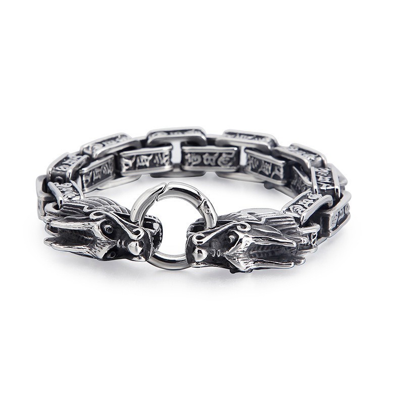 Joyería Moderna Y Moderna Con Cabeza De Dragón De Titanio Para Hombre, Pulseras De Dragón De Titanio Fundido De Estilo Vintage. Joyería Moderna Y Moderna Con Cabeza De Dragón De Titanio Para Hombre, Pulseras De Dragón De Titanio Fundido De Estilo Vintage.