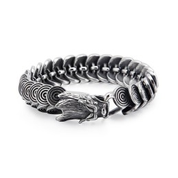 Joyería Moderna Y Moderna Con Cabeza De Dragón De Titanio Para Hombre, Pulsera De Dragón De Titanio Fundido De Estilo Vintage.