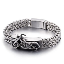 Pulseras De Titanio Vintage Con Diseño De Motocicleta.