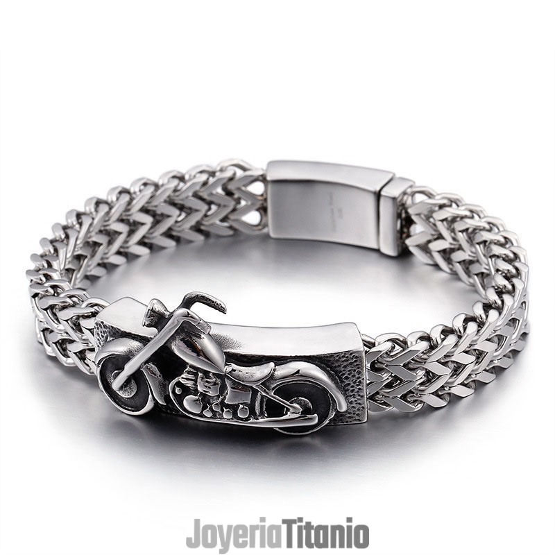 Pulseras De Titanio Vintage Con Diseño De Motocicleta. Pulseras De Titanio Vintage Con Diseño De Motocicleta.