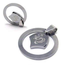 Nuevo Colgante De Tungsteno Con Forma De Círculo De Dragón (Cadena Gratis)