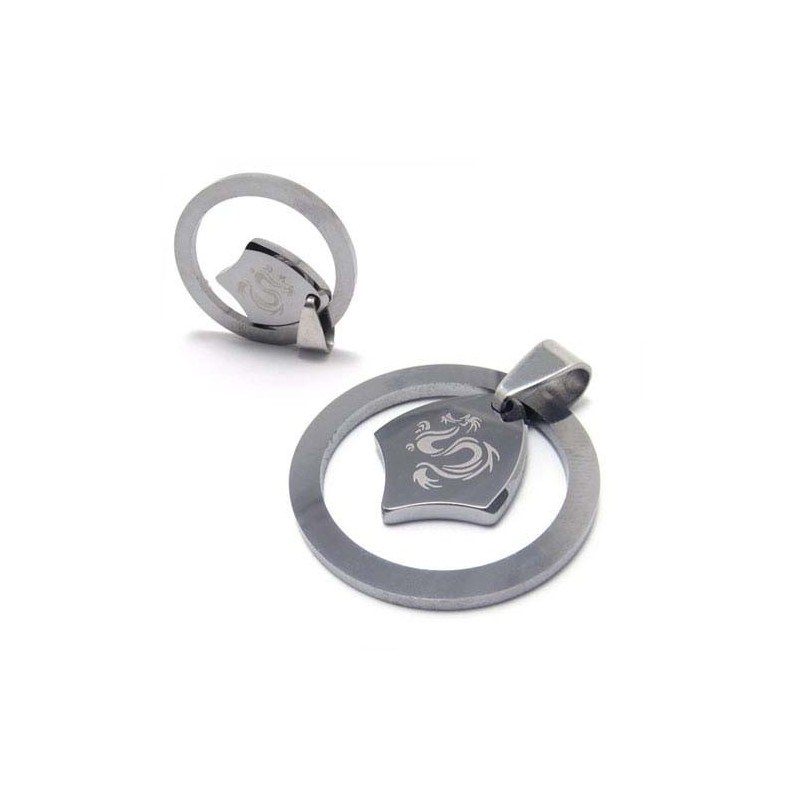 Nuevo Colgante De Tungsteno Con Forma De Círculo De Dragón (Cadena Gratis) Nuevo Colgante De Tungsteno Con Forma De Círculo De Dragón (Cadena Gratis)
