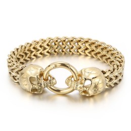 Pulsera De Titanio Con Calavera Genial Para Hombre