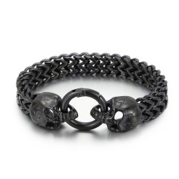 Pulsera De Titanio Con Calavera Genial Para Hombre