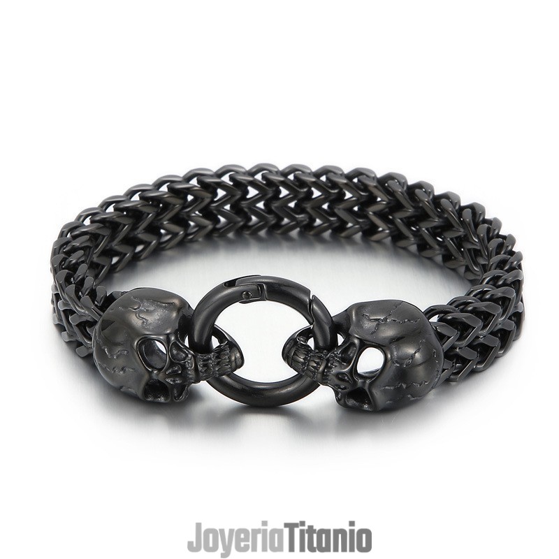Pulsera De Titanio Con Calavera Genial Para Hombre Pulsera De Titanio Con Calavera Genial Para Hombre