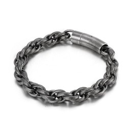 Pulsera De Titanio Estilo Motero, Sencilla Y Elegante, Para Hombre.