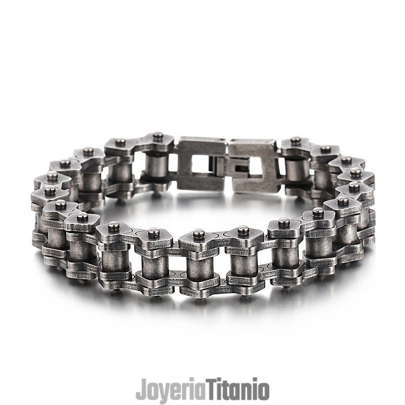 Pulsera De Bicicleta De Titanio Con Diseño Retro Chic Para Hombre. Pulsera De Bicicleta De Titanio Con Diseño Retro Chic Para Hombre.