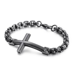 Pulsera De Titanio Tide Para Hombre Pulsera De Titanio Con Cruz Cuadrada Para Hombre Accesorios Tide Para Hombre