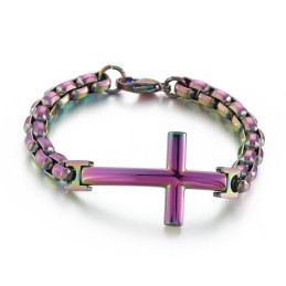 Pulsera De Titanio Tide Para Hombre Pulsera De Titanio Con Cruz Cuadrada Para Hombre Accesorios Tide Para Hombre