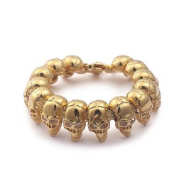 Pulsera De Titanio Con Calavera De Titanio Para Hombre