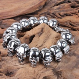 Pulsera De Titanio Con Calavera Para Hombre Pulsera De Titanio