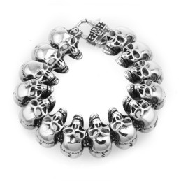 Pulsera De Titanio Con Calavera Para Hombre Pulsera De Titanio