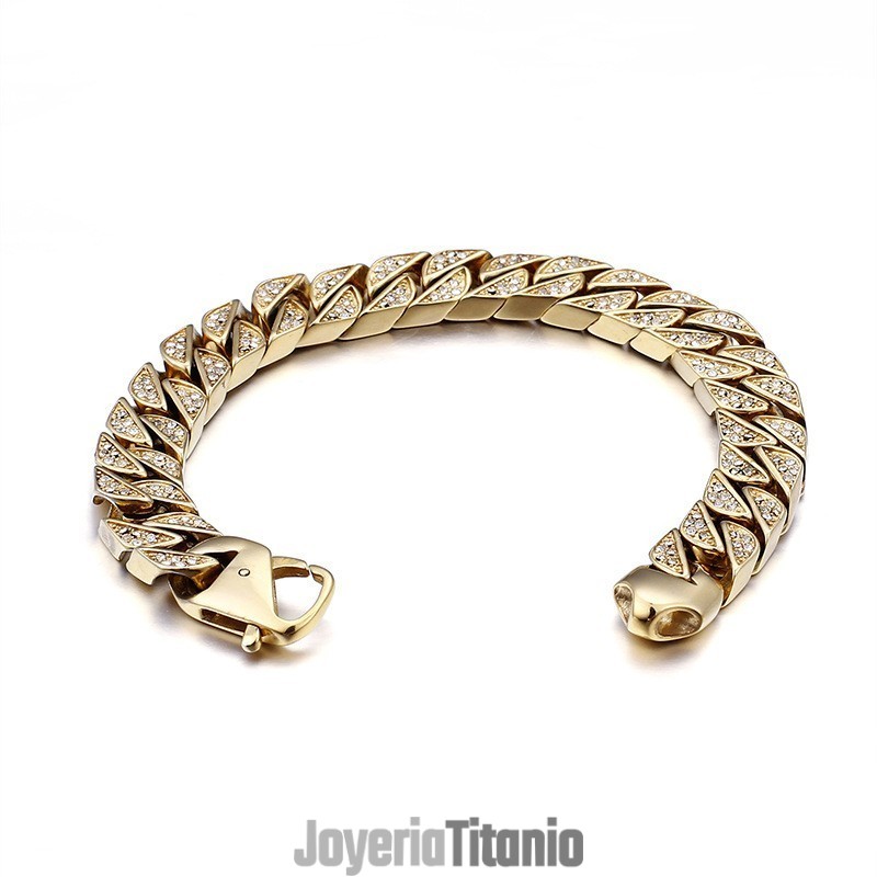 Joyería De Titanio Para Hombre, Estilo Hip Hop, Con Un Conjunto Completo De Diamantes Y Una Gran Cadena De Oro. Joyería De Titanio Para Hombre, Estilo Hip Hop, Con Un Conjunto Completo De Diamantes Y Una Gran Cadena De Oro.