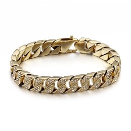 Joyería De Titanio Para Hombre, Estilo Hip Hop, Con Un Conjunto Completo De Diamantes Y Una Gran Cadena De Oro.