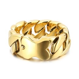 Nueva Pulsera Cubana Con Inserto De Hueso Para Hombre