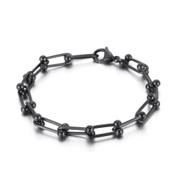 Pulsera De Titanio Con Hebilla De Herradura Para Hombre Y Mujer. Pulsera Con Hebilla En Forma De U.