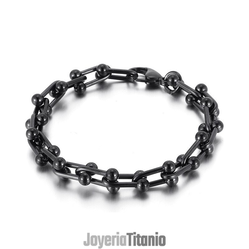Pulsera De Titanio Con Hebilla De Herradura Para Hombre Y Mujer. Pulsera Con Hebilla En Forma De U.