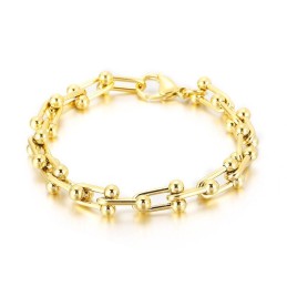 Pulsera De Titanio Con Hebilla De Herradura Para Hombre Y Mujer. Pulsera Con Hebilla En Forma De U.