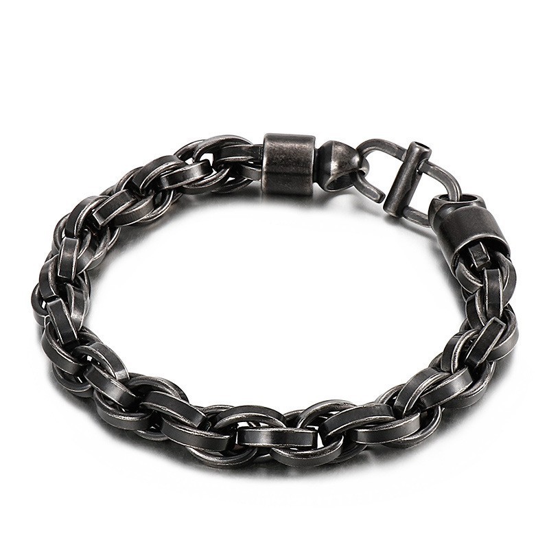 Collar Ovalado Con Cierre De Sol Y Pulsera De Titanio Para Hombre Collar Ovalado Con Cierre De Sol Y Pulsera De Titanio Para Hombre