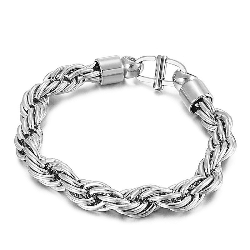 Collar Ovalado Con Cierre De Sol Y Pulsera De Titanio Para Hombre