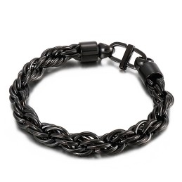 Collar Ovalado Con Giro Y Pulsera De Titanio Con Hebilla De Día Para Hombre