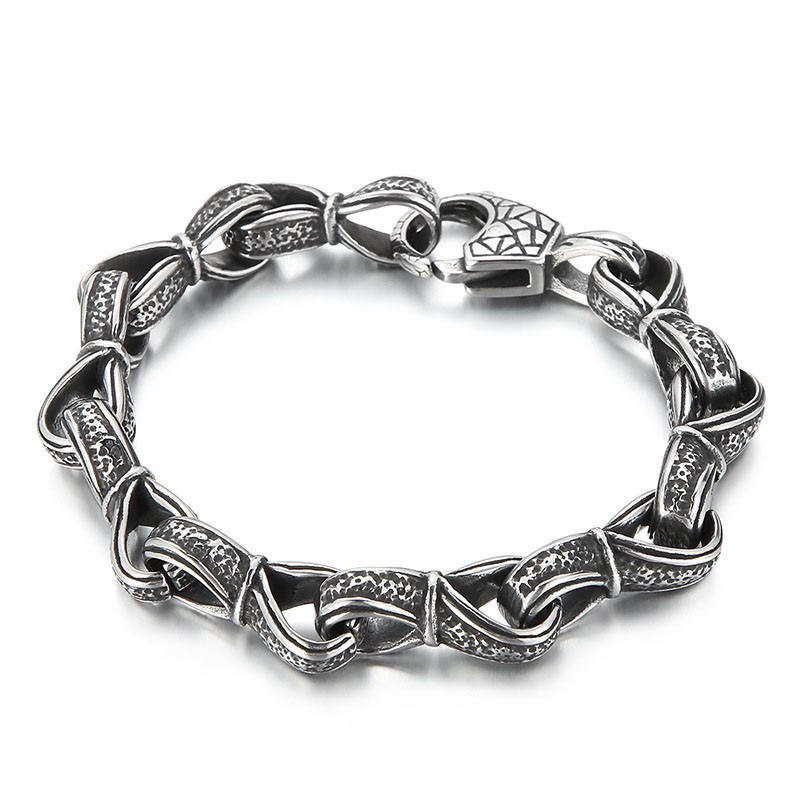 Pulsera De Titanio Para Hombre, Estilo Retro, Nueva Y Popular, Con Diseño De Tirador De Mano Negro. Pulsera De Titanio Para Hombre, Estilo Retro, Nueva Y Popular, Con Diseño De Tirador De Mano Negro.