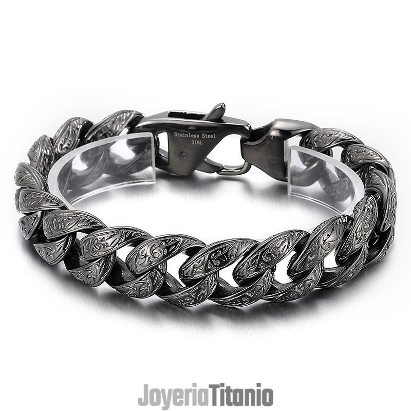 Pulsera Vintage De Titanio Con Diseño Chapado En Bronce Para Hombre Pulsera Vintage De Titanio Con Diseño Chapado En Bronce Para Hombre