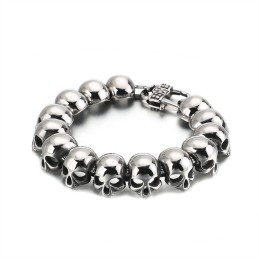 Pulsera De Titanio Con Calavera Genial Para Hombre