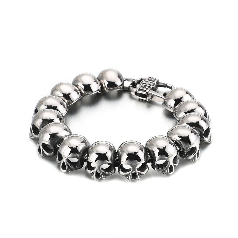 Pulsera De Titanio Con Calavera Genial Para Hombre Pulsera De Titanio Con Calavera Genial Para Hombre
