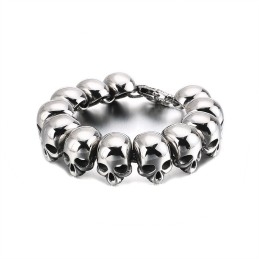 Pulsera De Titanio Con Calavera Genial Para Hombre