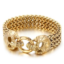 Pulsera De Calavera De Titanio Estilo Hipster Chic