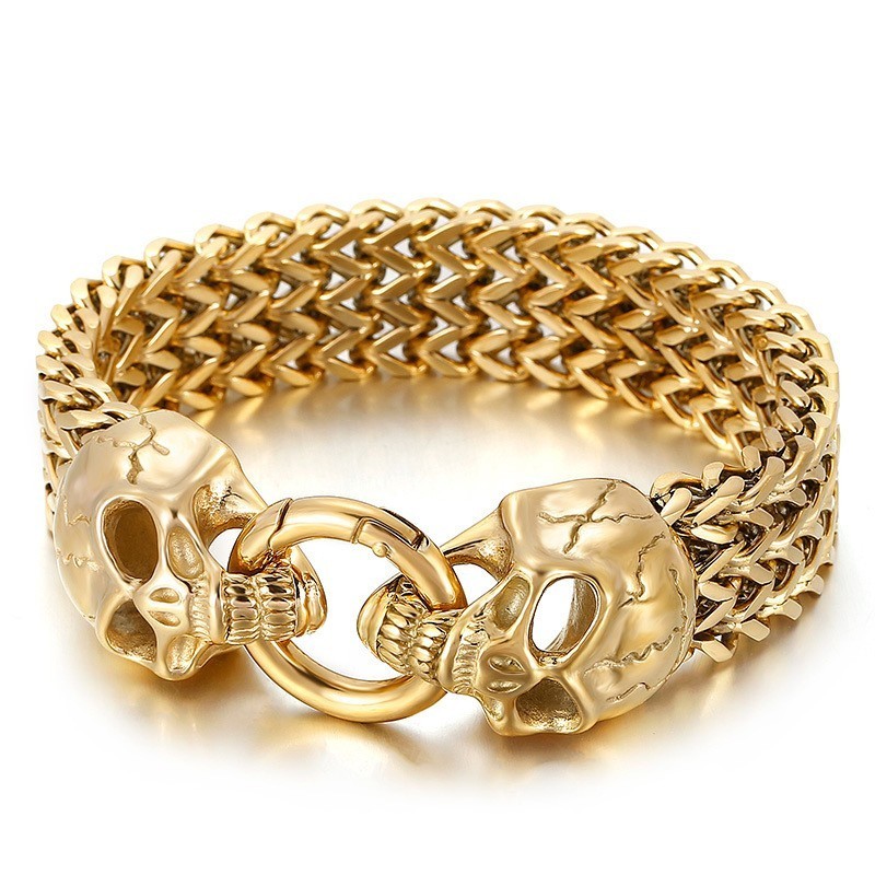 Pulsera De Calavera De Titanio Estilo Hipster Chic Pulsera De Calavera De Titanio Estilo Hipster Chic