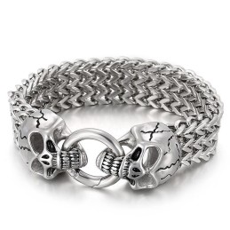 Pulsera Elegante Y Moderna Con Calavera De Titanio A La Venta