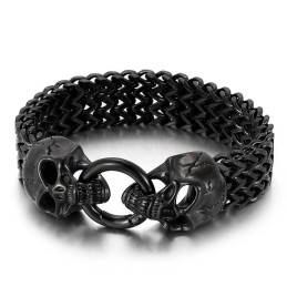 Pulsera Elegante Y Moderna Con Calavera De Titanio A La Venta