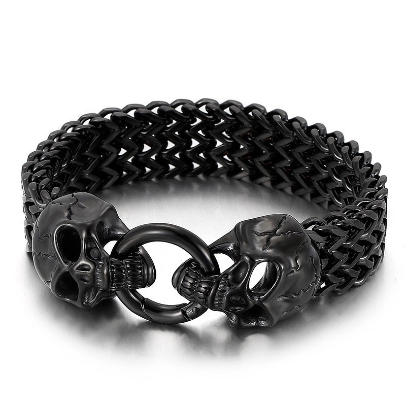 Pulsera Elegante Y Moderna Con Calavera De Titanio A La Venta Pulsera Elegante Y Moderna Con Calavera De Titanio A La Venta
