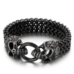 Pulsera Elegante Y Moderna Con Calavera De Titanio A La Venta