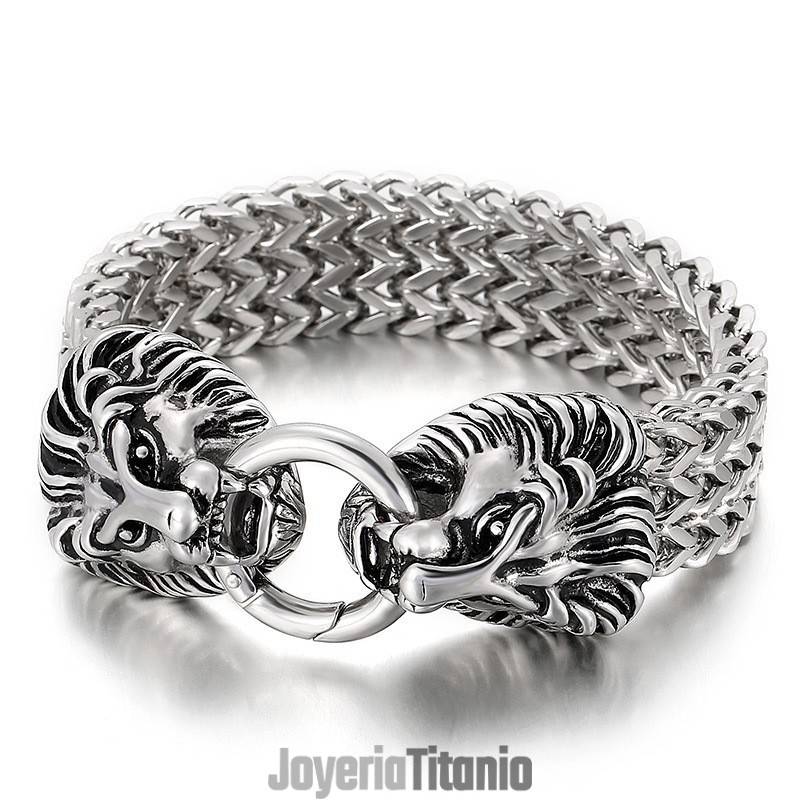 Pulsera Elegante Y Moderna Con Cabeza De León De Titanio Pulsera Elegante Y Moderna Con Cabeza De León De Titanio