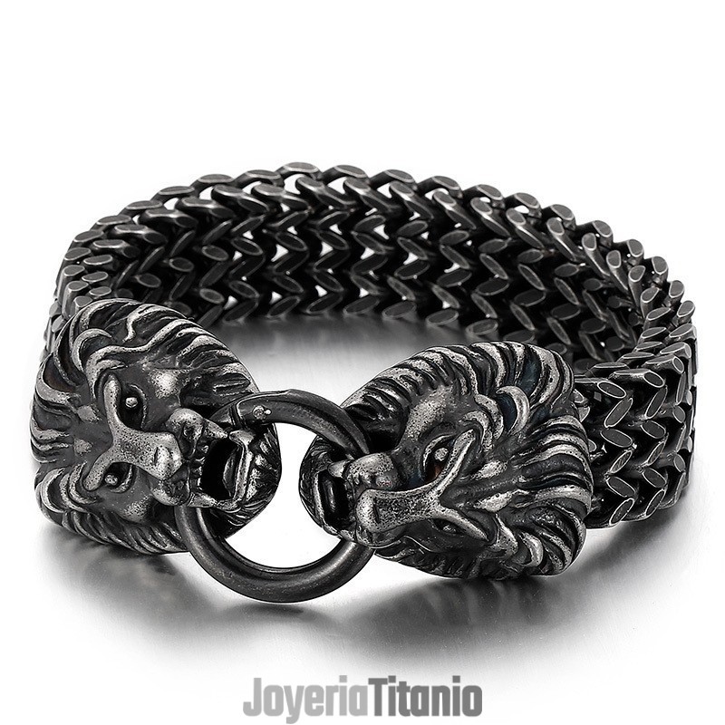 Pulsera Elegante Y Moderna Con Cabeza De León De Titanio Pulsera Elegante Y Moderna Con Cabeza De León De Titanio